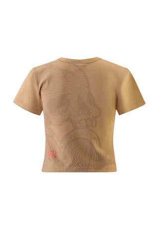 Live To Ride Baby T-skjorte topp for kvinner - brun