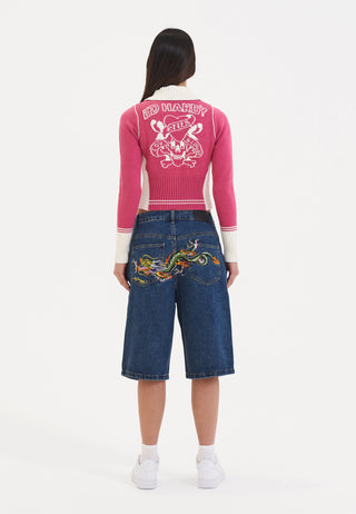 Veste de survêtement tricotée zippée Lks pour femme - Rose