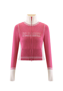 Dame Lks Zip Up strikket træningsjakke - Pink