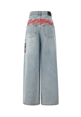 Calça jeans feminina Love Kills Xtra Oversized - Bleach
