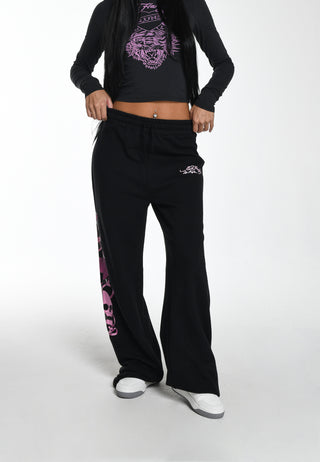 Womens Love Wrapped Relaxed Jogger - musta