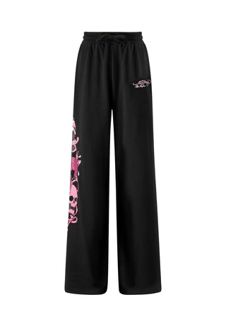 Womens Love Wrapped Relaxed Jogger - musta
