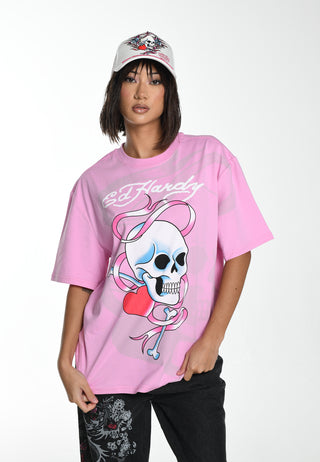 Womens Love Wrapped Relaxed T-Shirt - Rosa