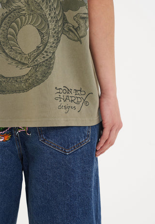 T-shirt Mono Fireball Dragon pour femmes - Vert