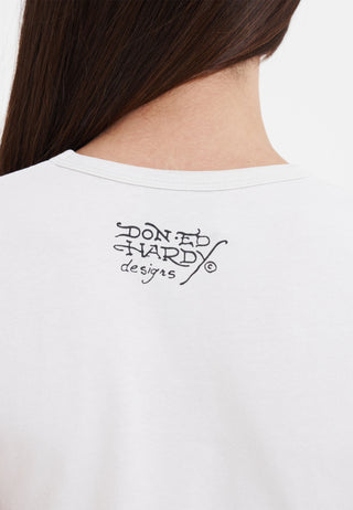 New York City Cropped Baby Tshirt Topp for kvinner - Grå