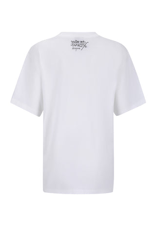 Naisten New York City Diamante T-paita - valkoinen