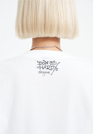 Dames New York City Diamante T-shirt - Wit
