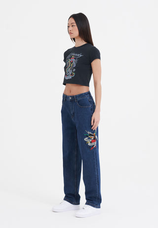 True-Til-Death-Jeans mit entspannter Passform für Damen – Indigo