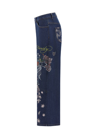 Womens True To My Love Xxtra Denim Trousers Jeans - Indigo