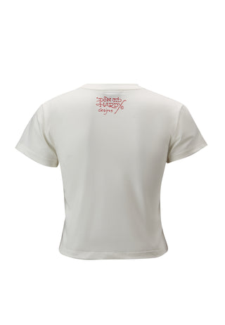Levendig Brave Heart baby-T-shirt voor dames - wit