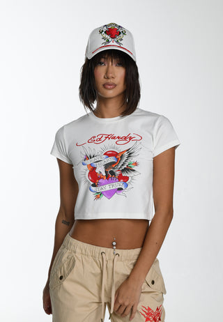 Levendig Brave Heart baby-T-shirt voor dames - wit