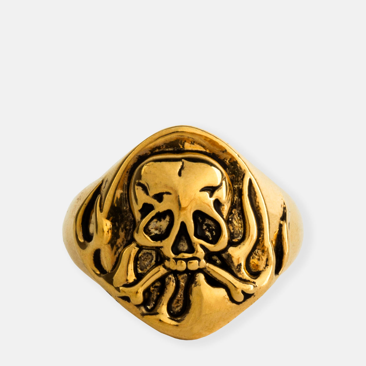 Skull Signet Ring - Gold – Ed Hardy Europe