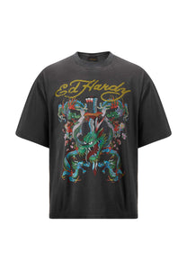 Herre Battle Of The Dragons T-shirt - Charcoal