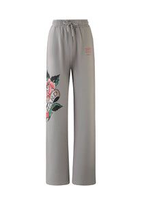Womens Love Hard Relaxed Sweat Pants Trousers -  Grey