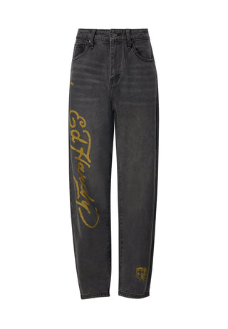 Womens Born-Wild Relaxed Fit Jeans Jeans - Svart