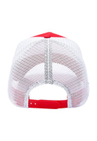 Eagle-Skull Twill Front Mesh Trucker - Red/White