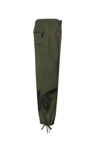 Mens Eagle Swoop Cargo Pants Trousers - Olive