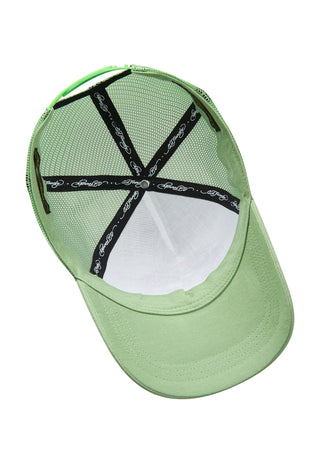 Cappellino trucker unisex in rete frontale in twill Ed-Roar - verde