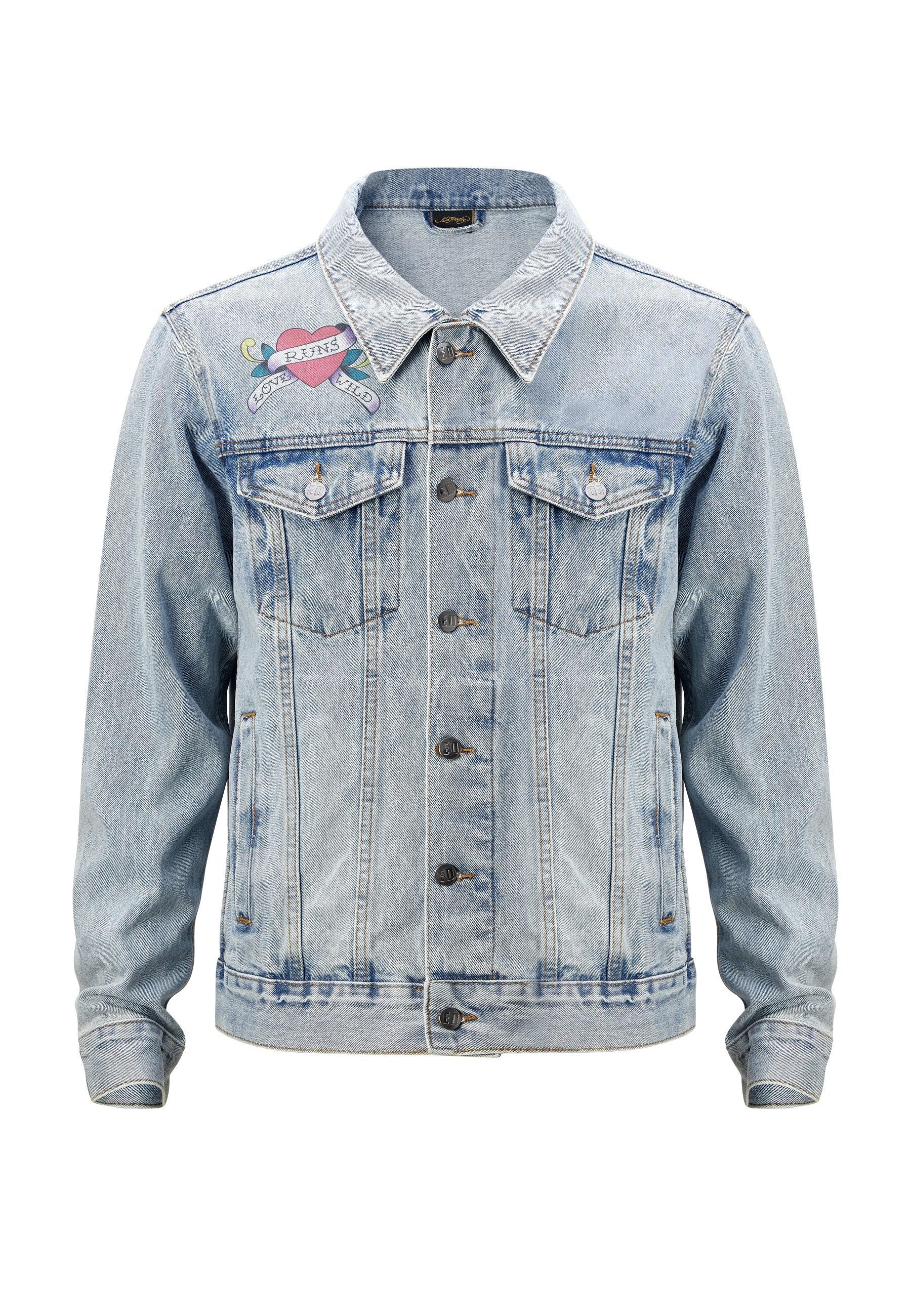 Ed Hardy Ed hardy denim jacket Shirt Medium Ed Japan Embroidered | Grailed