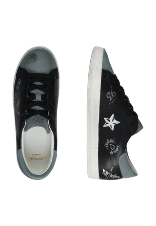 Mujer-Scuff-Ed Doodle Low - Negro/Plata