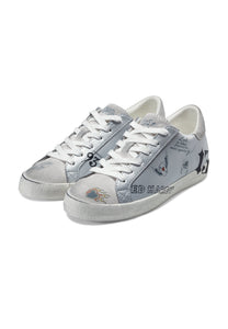Mujer-Scuff-Ed Doodle Low - Plata/Negro