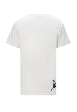 Herre Skull-Blade Tonal T-Shirt - Hvid