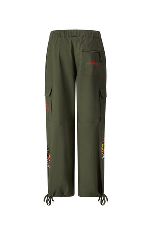 Naisten Tiger Cargo Pants -housut - oliivi