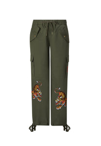Damskie spodnie Tiger Cargo Pants - oliwkowe