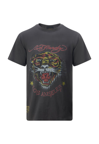 Heren Tijger Vintage Roar T-shirt - Zwart