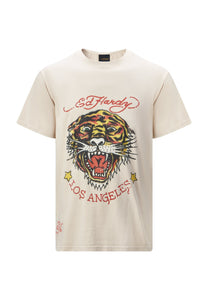 Herre Tiger-Vintage Roar T-skjorte - Ercu