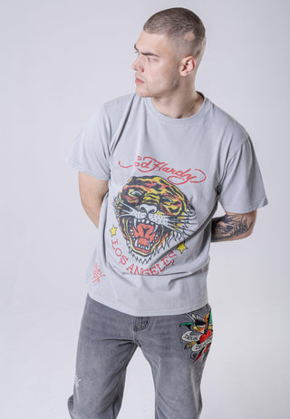 Herre Tiger-Vintage Roar T-skjorte - Grå