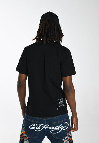 T-shirt da uomo con doppia pantera - nera
