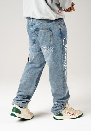 Calça jeans masculina com estampa Golden-Eagle Tattoo - Bleach