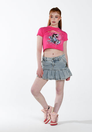 Koi Wave Baby-T-Shirt für Damen – Rosa