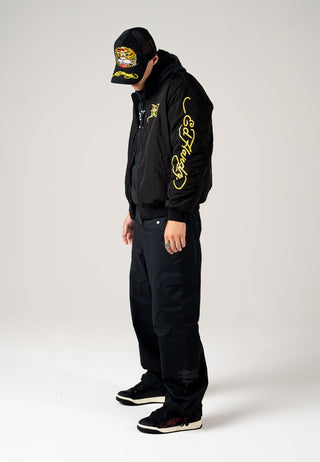 Jaqueta bomber masculina La-Tiger-Roar - preta