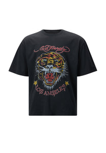 Herre La-Tiger-Vintage T-Shirt - Sort