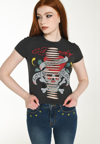 T-shirt da donna Love-Killa Baby Slash - Nera