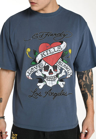 Heren Love-Kills-Slowly T-shirt - Indigo