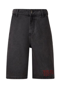 Herr Battle Dragon Denim Jorts Shorts - Washed Black