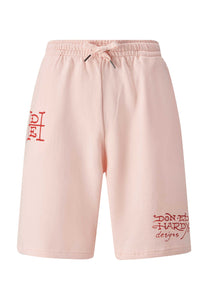 True Till Death Sweat Shorts för män - Washed Pink