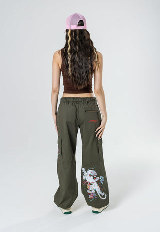 Naisten Mystic Panther Cargo Pants -housut - oliivi