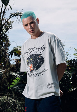 Herren Panther-Diego T-Shirt – Grau