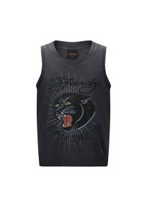 Męska koszulka z kamizelką Panther-Diego – czarna