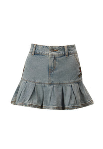 Womens Panther Prowl Pleated Skirt - Bleach