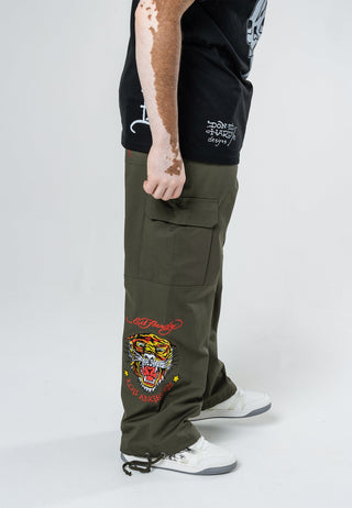 Pantalones cargo Roar Tiger para hombre - Oliva