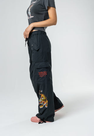 Damskie spodnie Tiger Cargo Pants - czarne