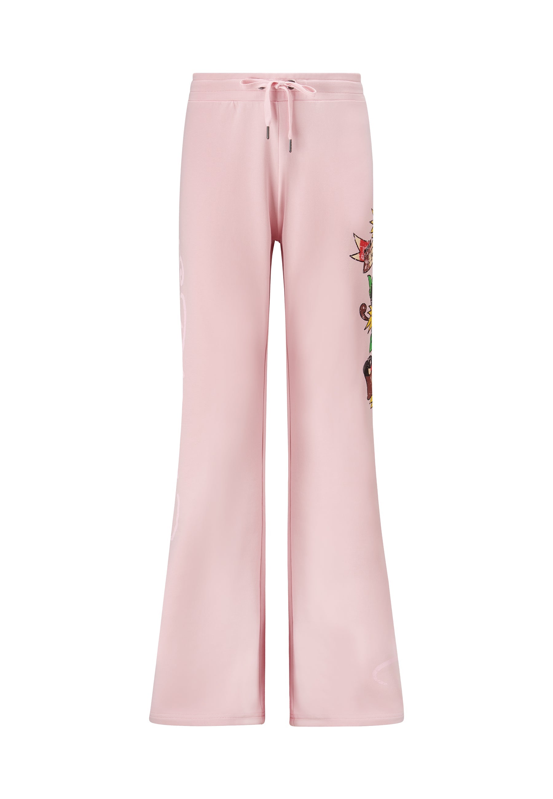 Womens True-Love-Signature Flared Trousers - Pink – Ed Hardy Europe