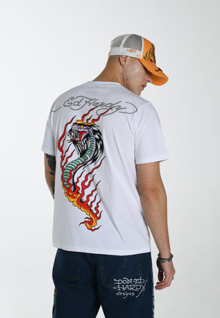 Camiseta Venom con espalda cruzada para hombre - Blanco
