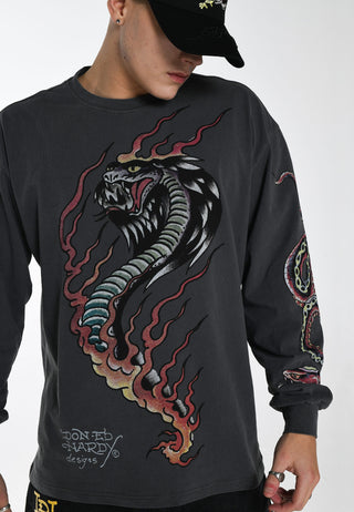 Camiseta larga Venom-Slither para hombre - Negro