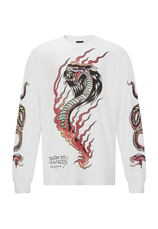 T-shirt lunga Venom-Slither da uomo - Bianca